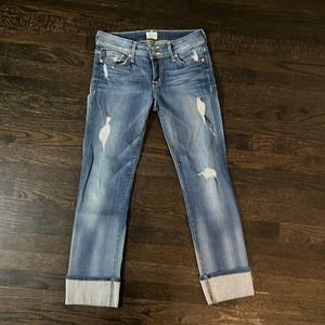 Hudson Ginny Crop distressed, size 27